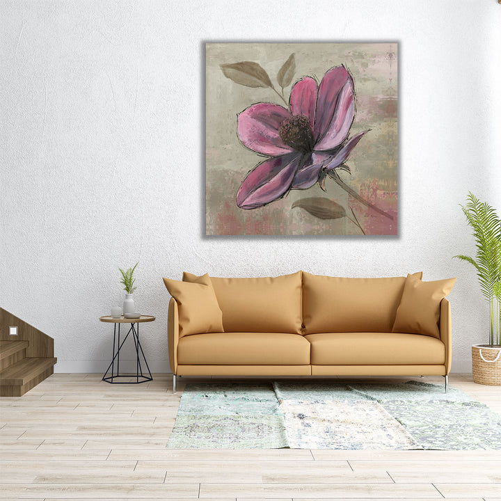 Plum Floral III - Canvas Print Wall Art