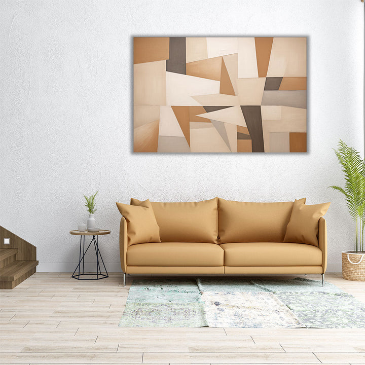 Neutral Geometry - Canvas Print Wall Art