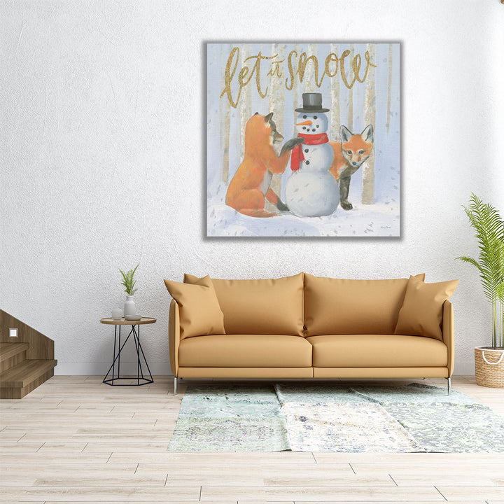 Christmas Critters Bright III - Canvas Print Wall Art