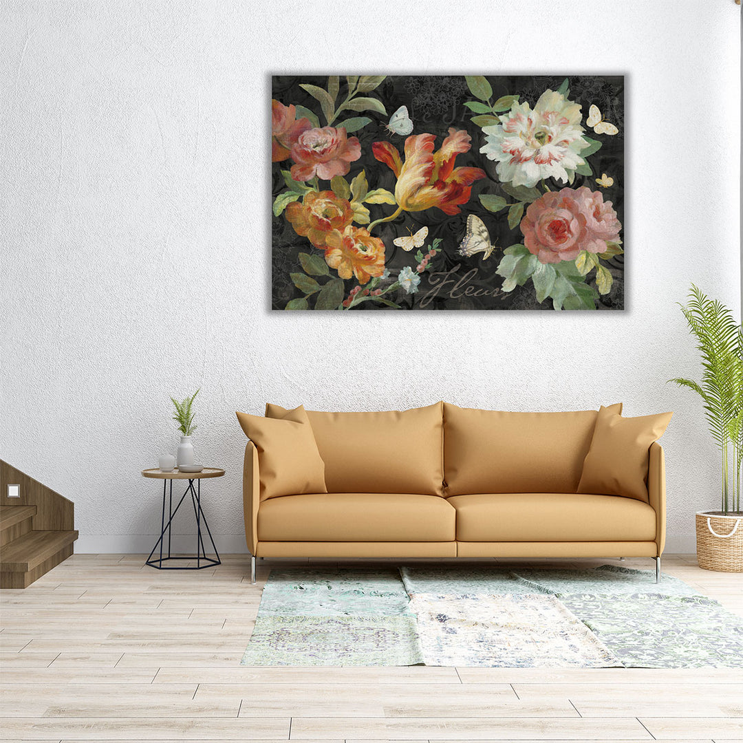 Seaside Garden III Black - Canvas Print Wall Art