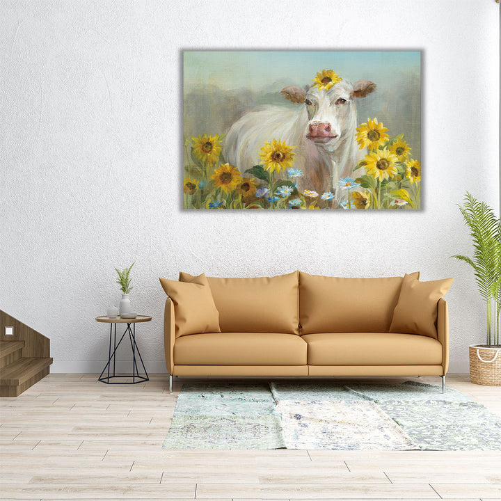 Farm and Field I Blue Sky - Canvas Print Wall Art