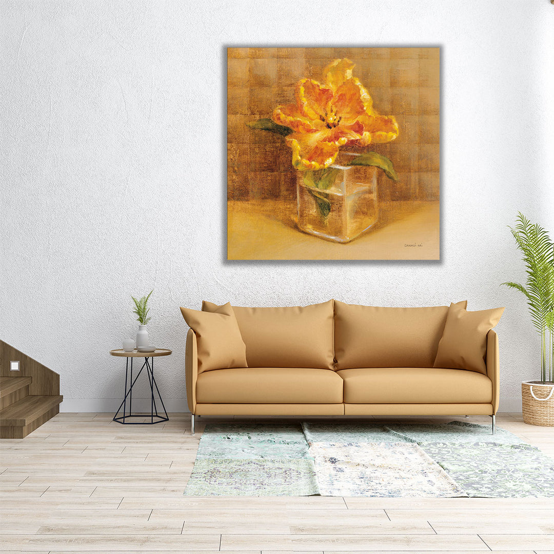 Tulip in Glass - Canvas Print Wall Art