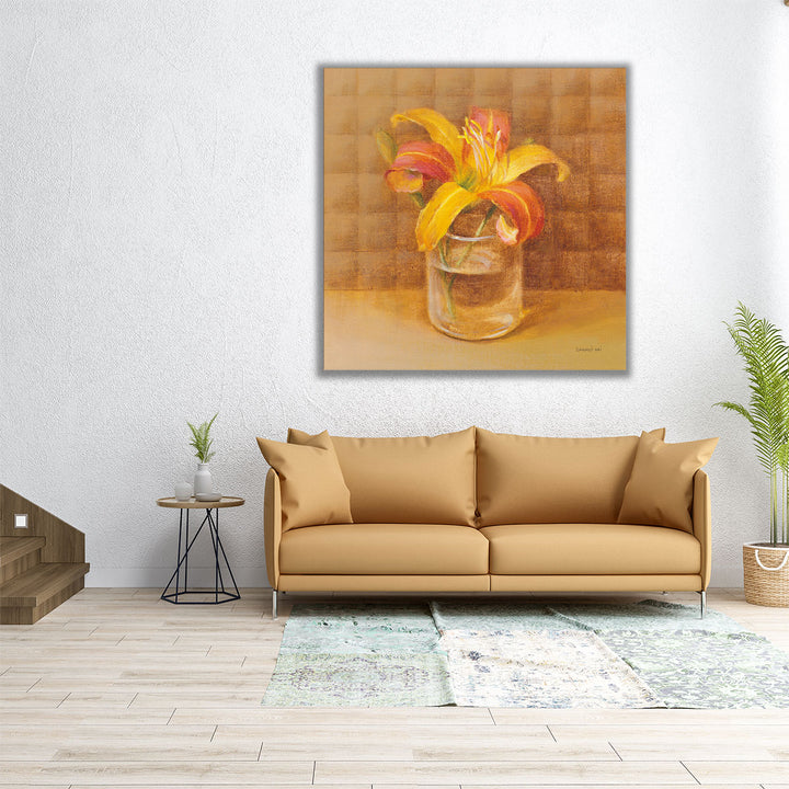 Lily in Glass - Canvas Print Wall Art