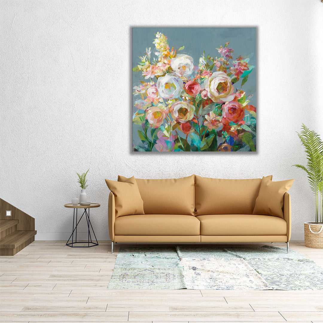 Joy of the Garden Square I - Canvas Print Wall Art