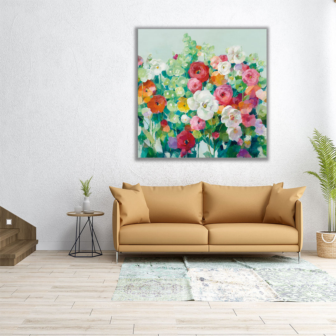 June Beauties Pale Blue - Canvas Print Wall Art