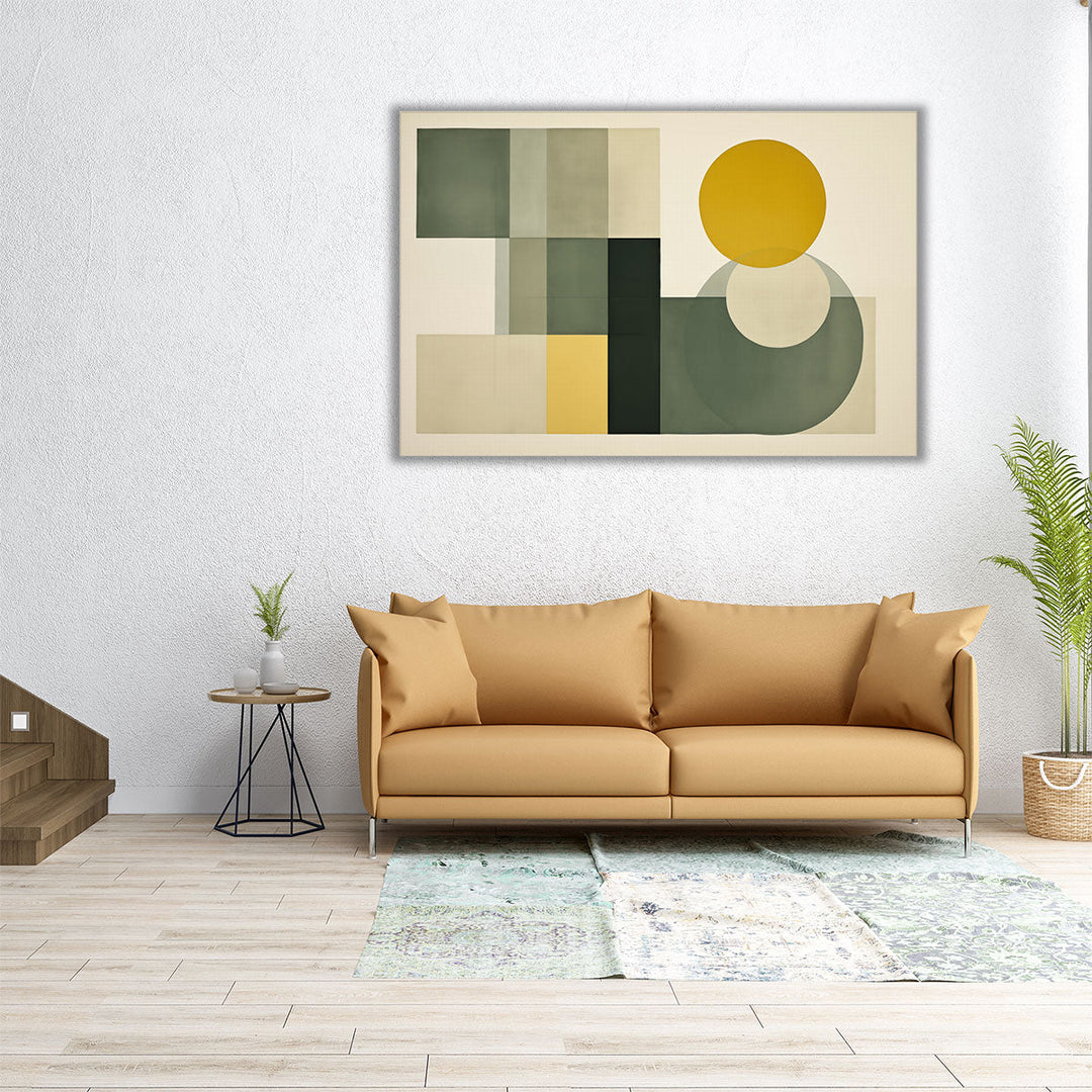 Soft Geometry Study - Canvas Print Wall Art