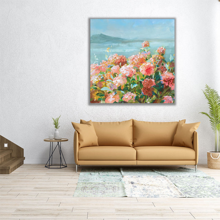 Coastal Dahlias II - Canvas Print Wall Art