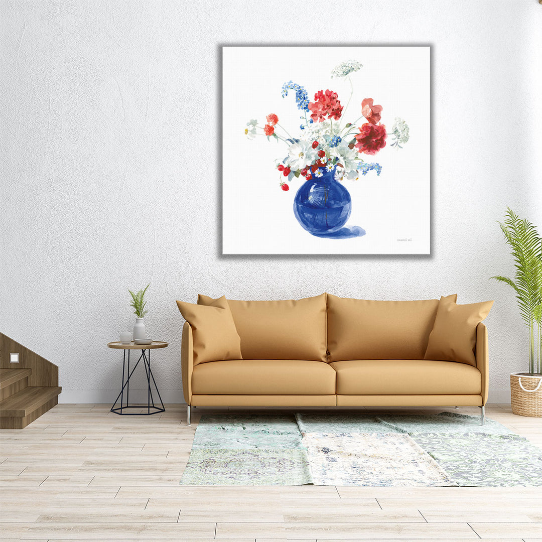 Americana Bouquet - Canvas Print Wall Art