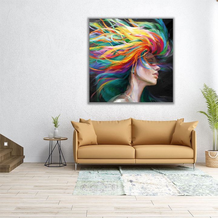 Rainbow Hair - Canvas Print Wall Art