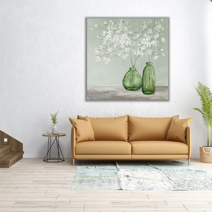 Spring Delight Green - Canvas Print Wall Art