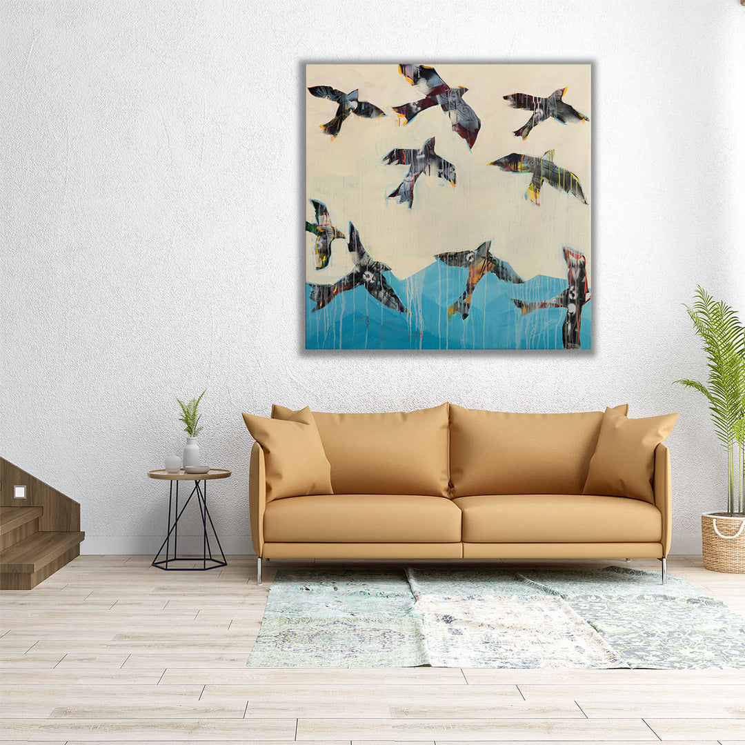 Ravens Rising - Canvas Print Wall Art