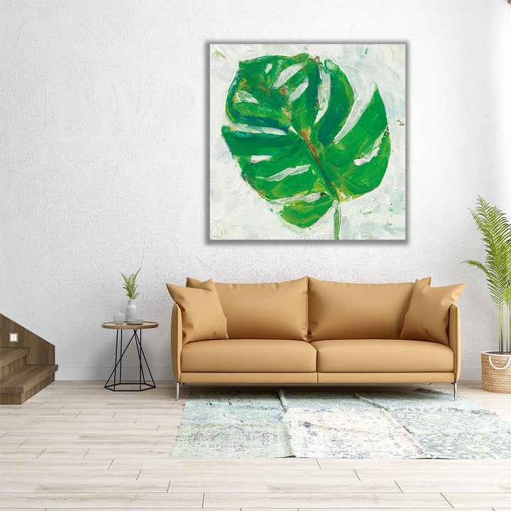 Single Leaf Play II - Canvas Print Wall Art