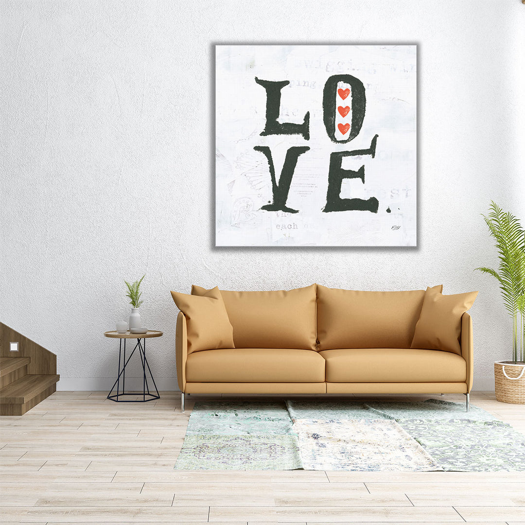 Love Black and White - Canvas Print Wall Art