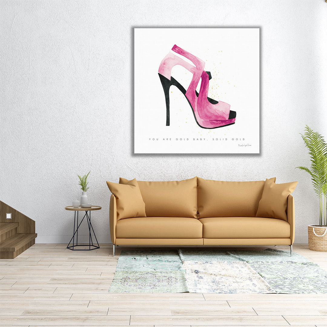 Glitz and Glam VII Pink - Canvas Print Wall Art