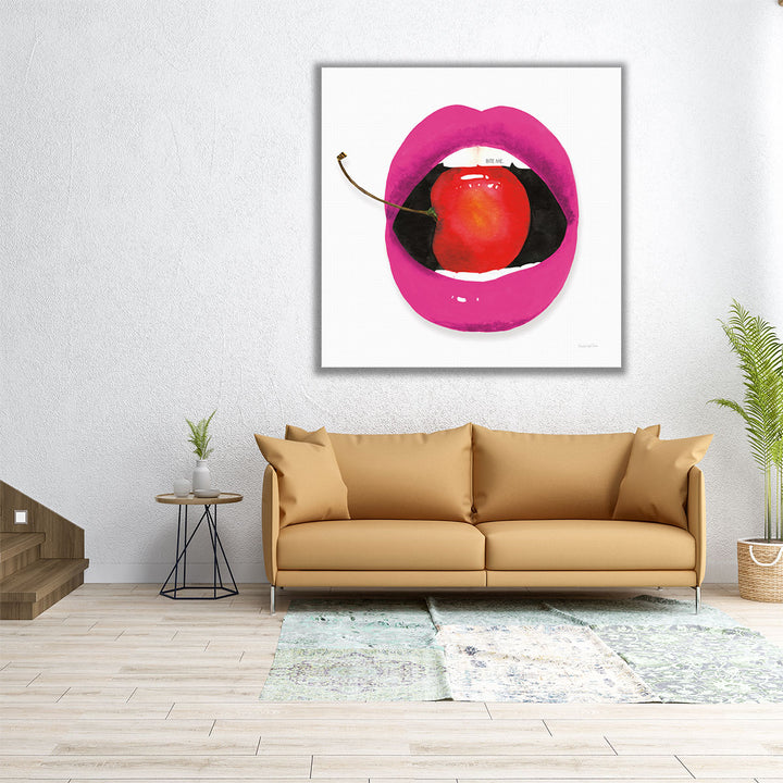 Pink Lips - Canvas Print Wall Art