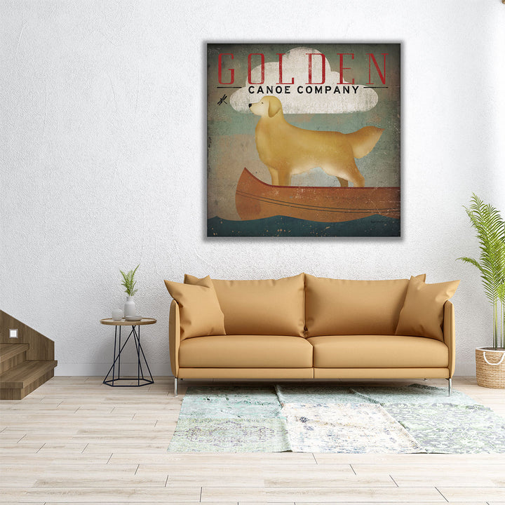 Golden Dog Canoe Co - Canvas Print Wall Art