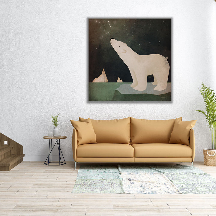 Constellations Polar Bear - Canvas Print Wall Art