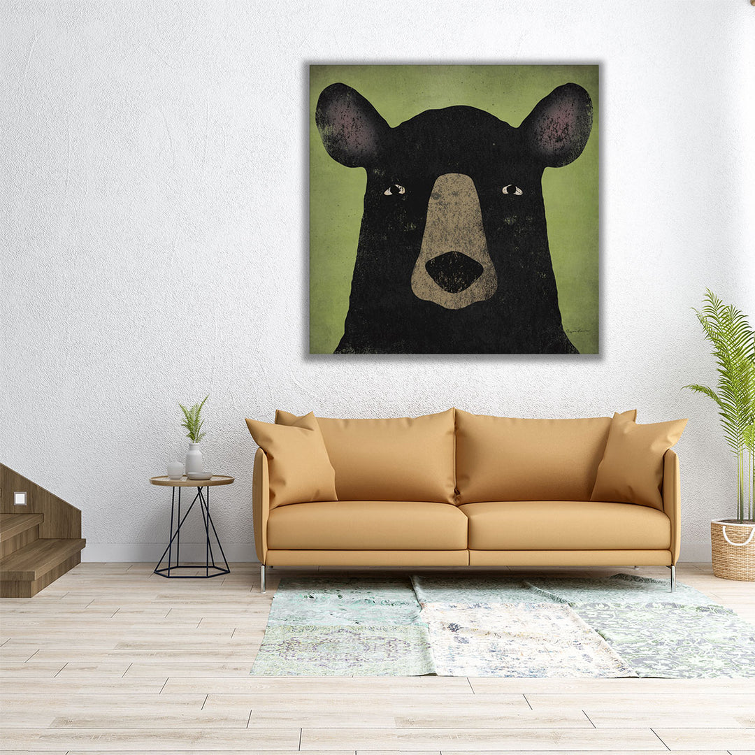 The Black Bear - Canvas Print Wall Art