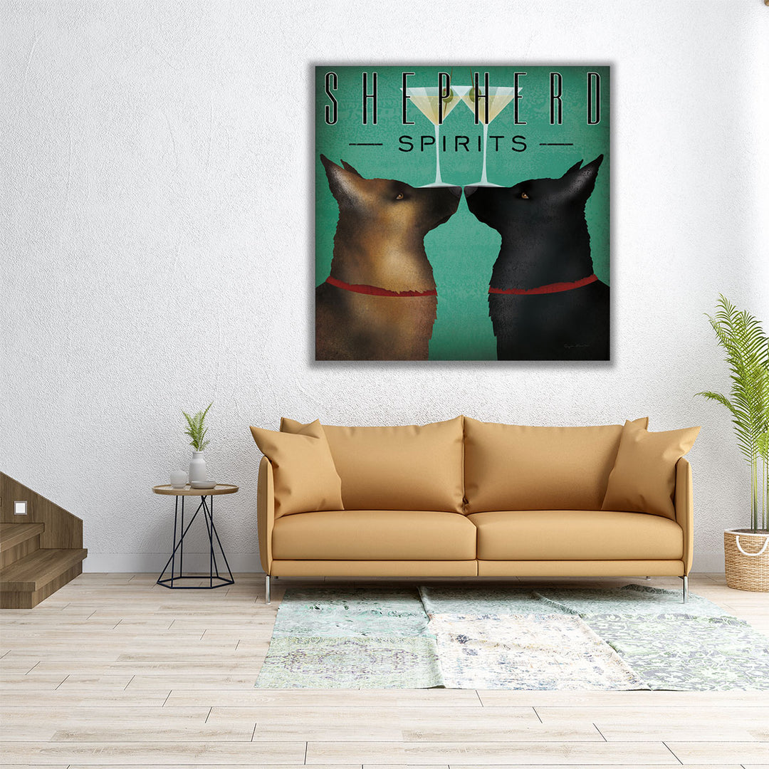 Double Shepherd Martini - Canvas Print Wall Art