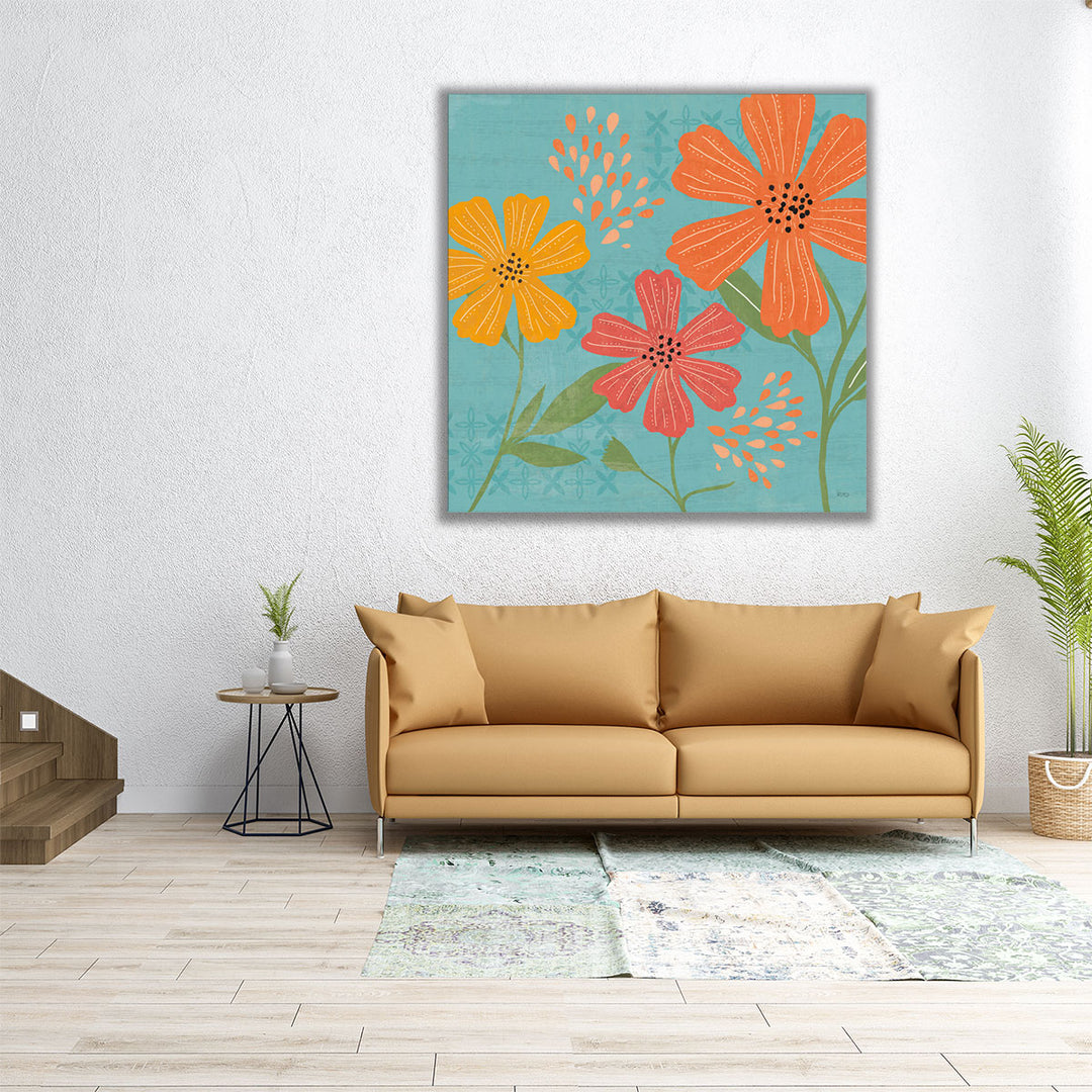 Mod Floral III - Canvas Print Wall Art