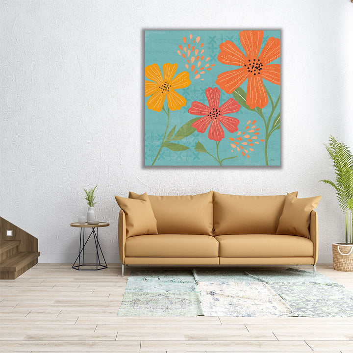 Mod Floral III - Canvas Print Wall Art