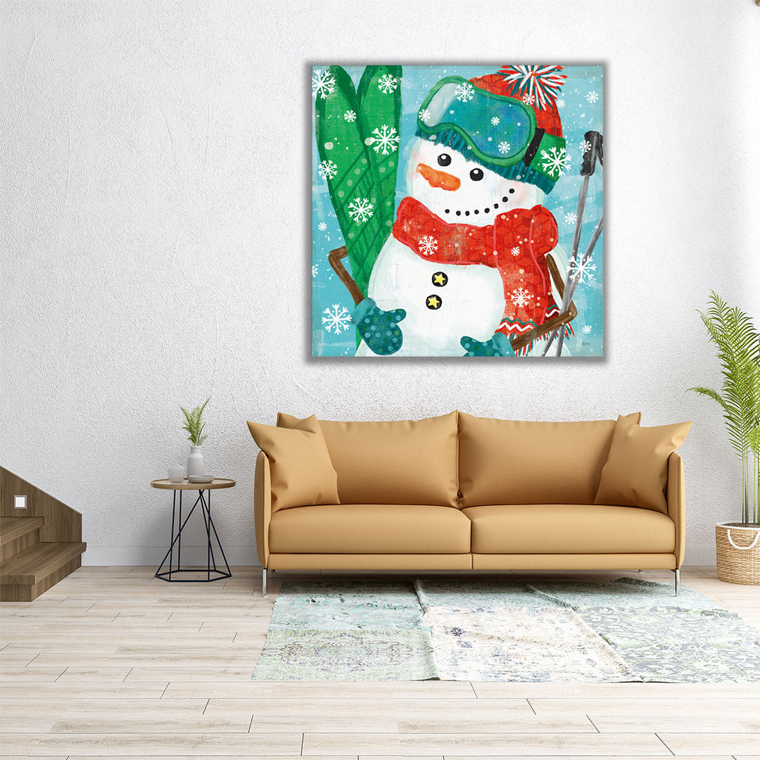 Snowy Fun V - Canvas Print Wall Art