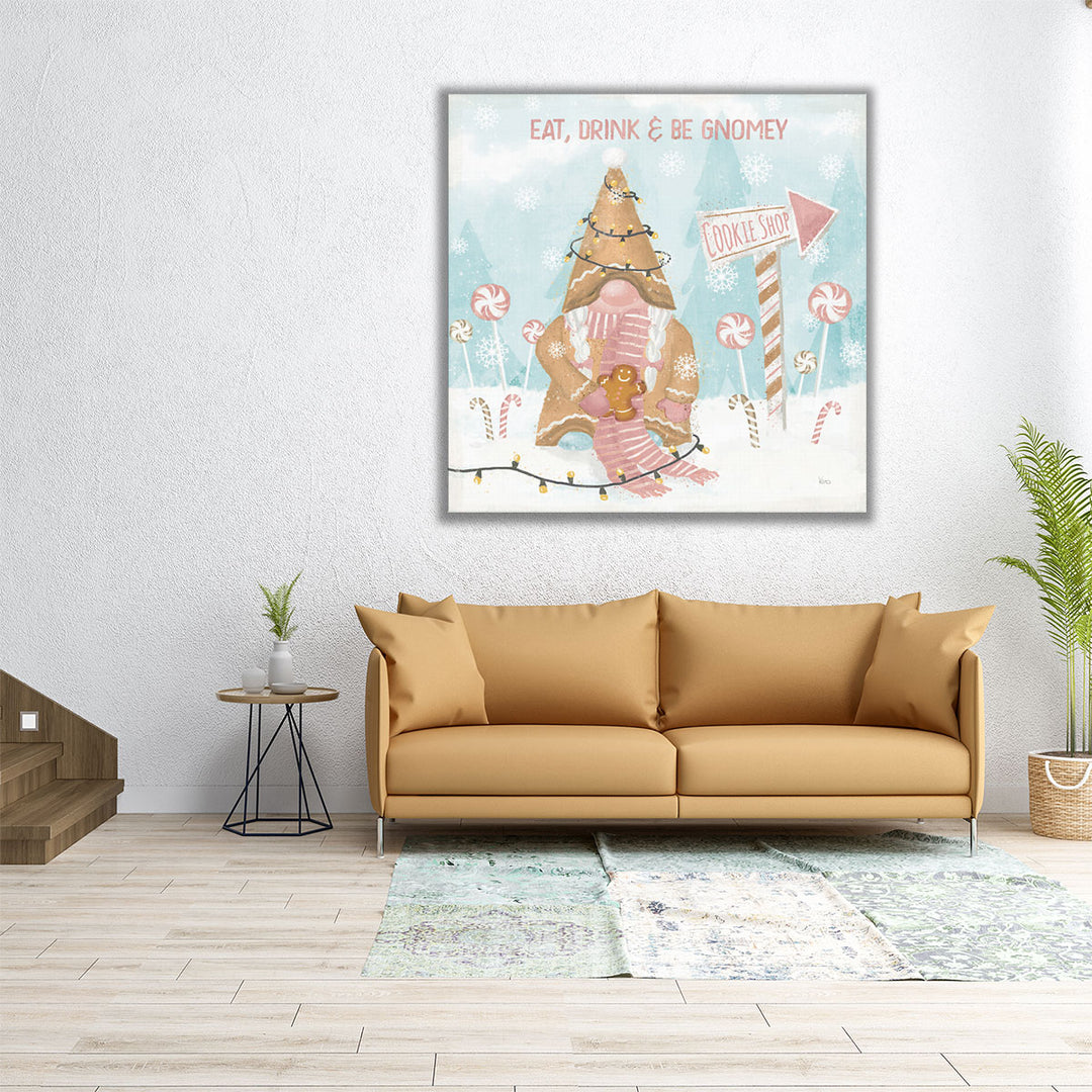 Gnome Sweet Gnome III Blush - Canvas Print Wall Art