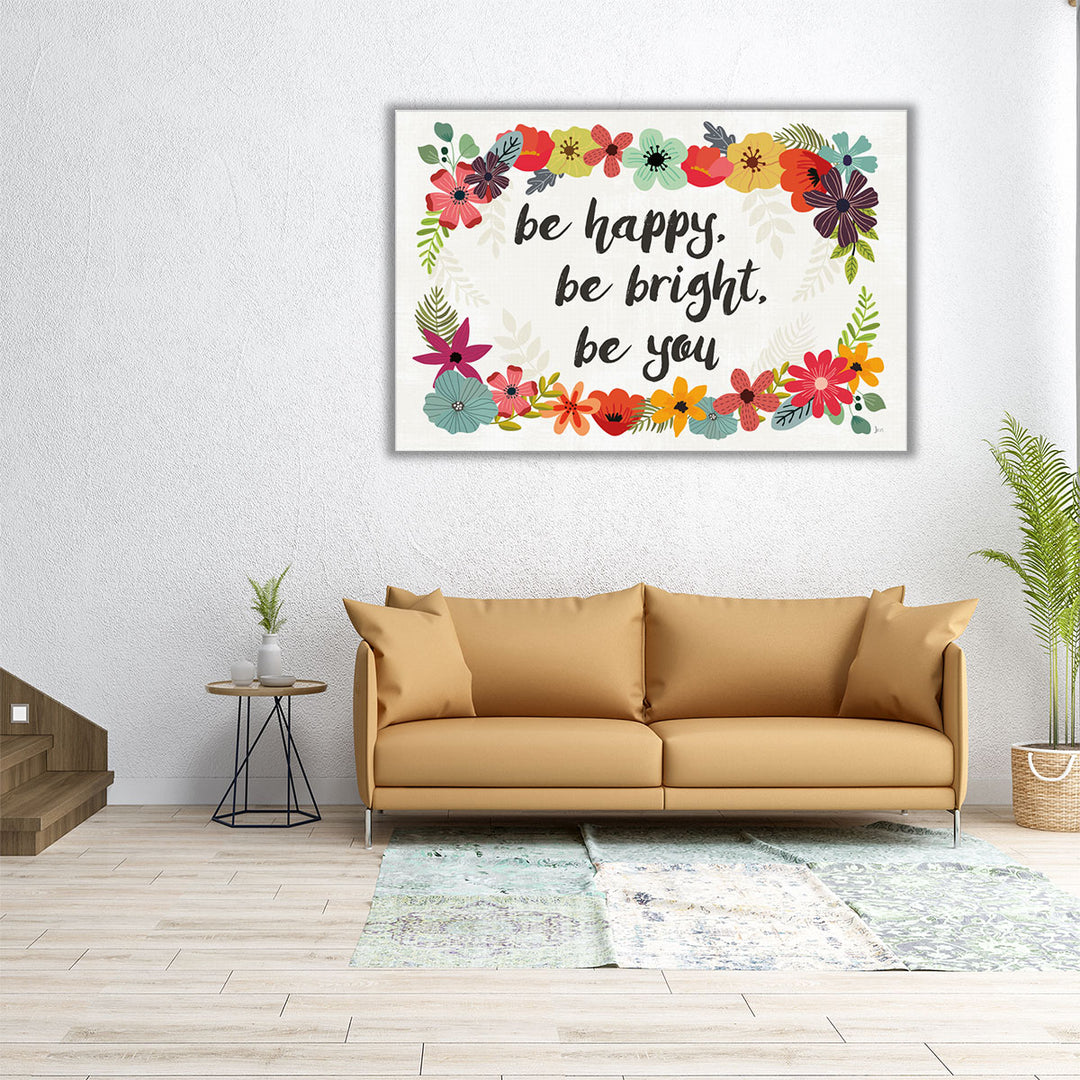 Words and Petals I - Canvas Print Wall Art