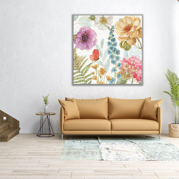 Rainbow Seeds Flowers III - Canvas Print Wall Art