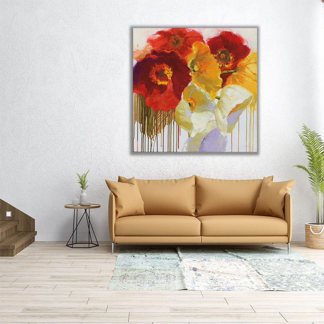 Red and Yellow Sensations - Canvas Print Wall Art