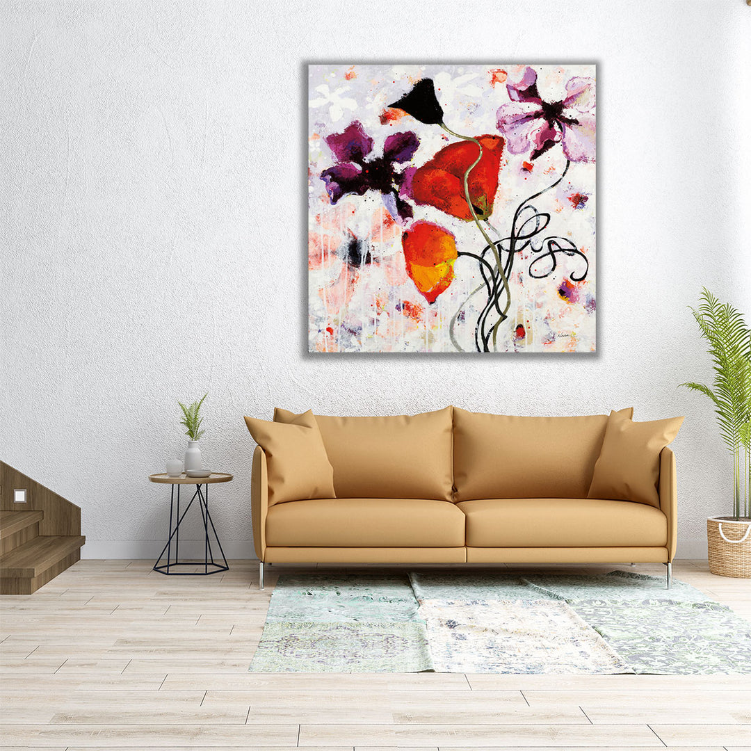 The Black Poppy - Canvas Print Wall Art