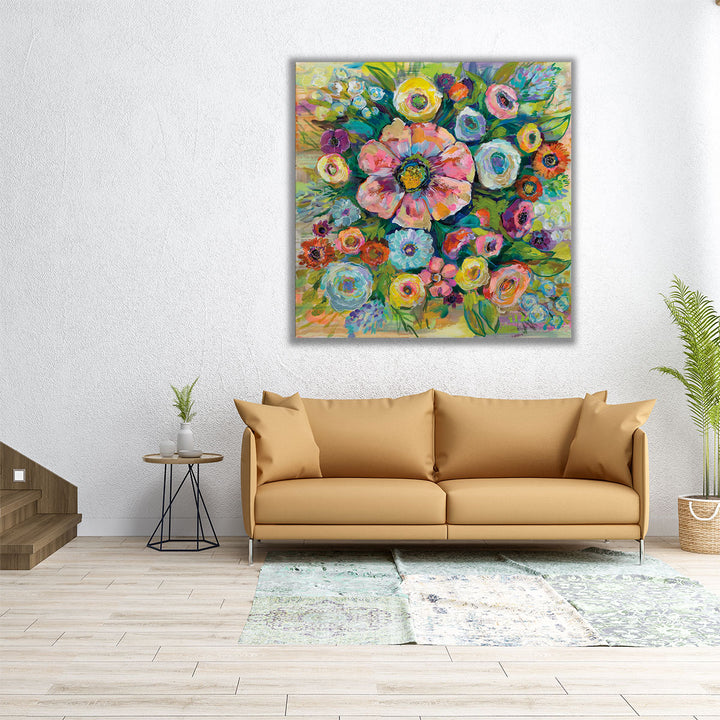 Floral Fireworks - Canvas Print Wall Art