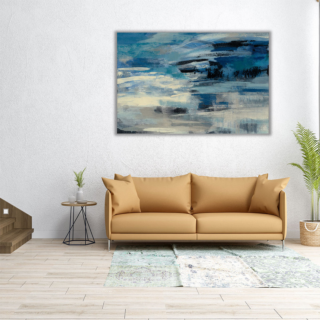 Indigo Wave - Canvas Print Wall Art