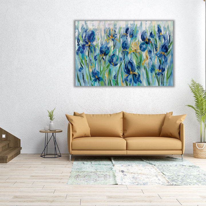 Iris Flower Bed - Canvas Print Wall Art