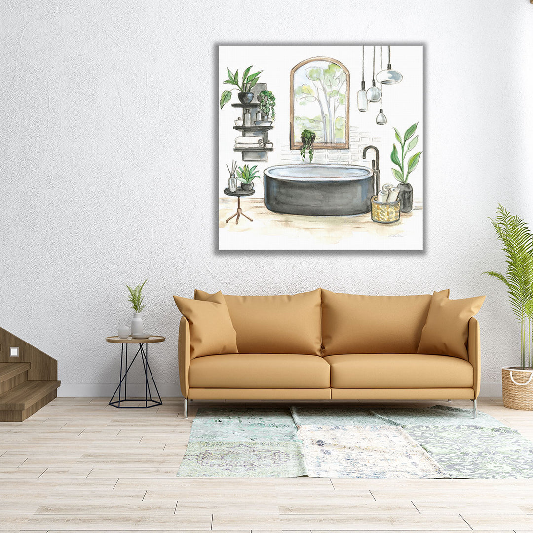 Black Bathtub I - Canvas Print Wall Art