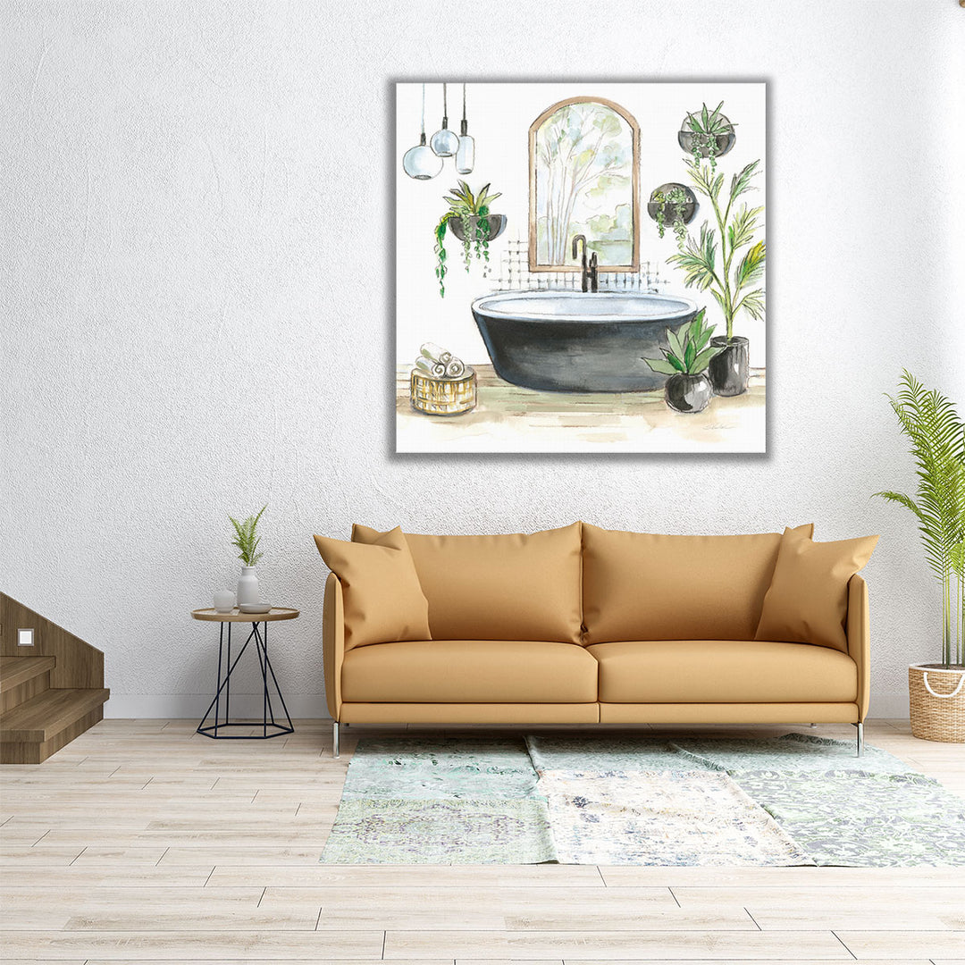 Black Bathtub II - Canvas Print Wall Art