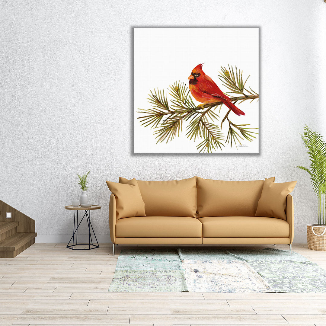 Cardinal Christmas V - Canvas Print Wall Art