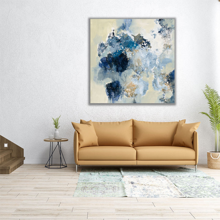 Indigo Monotype - Canvas Print Wall Art