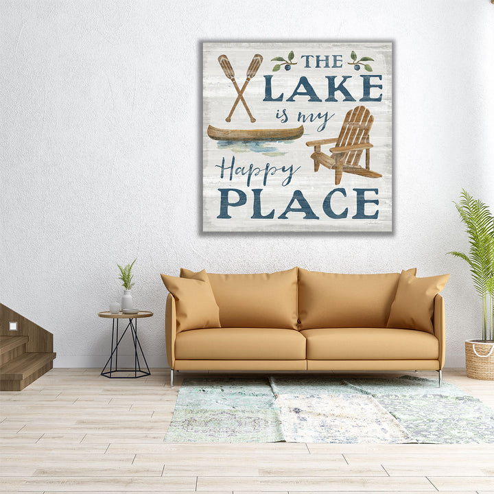 Lakeside Retreat IX Canoe - Canvas Print Wall Art