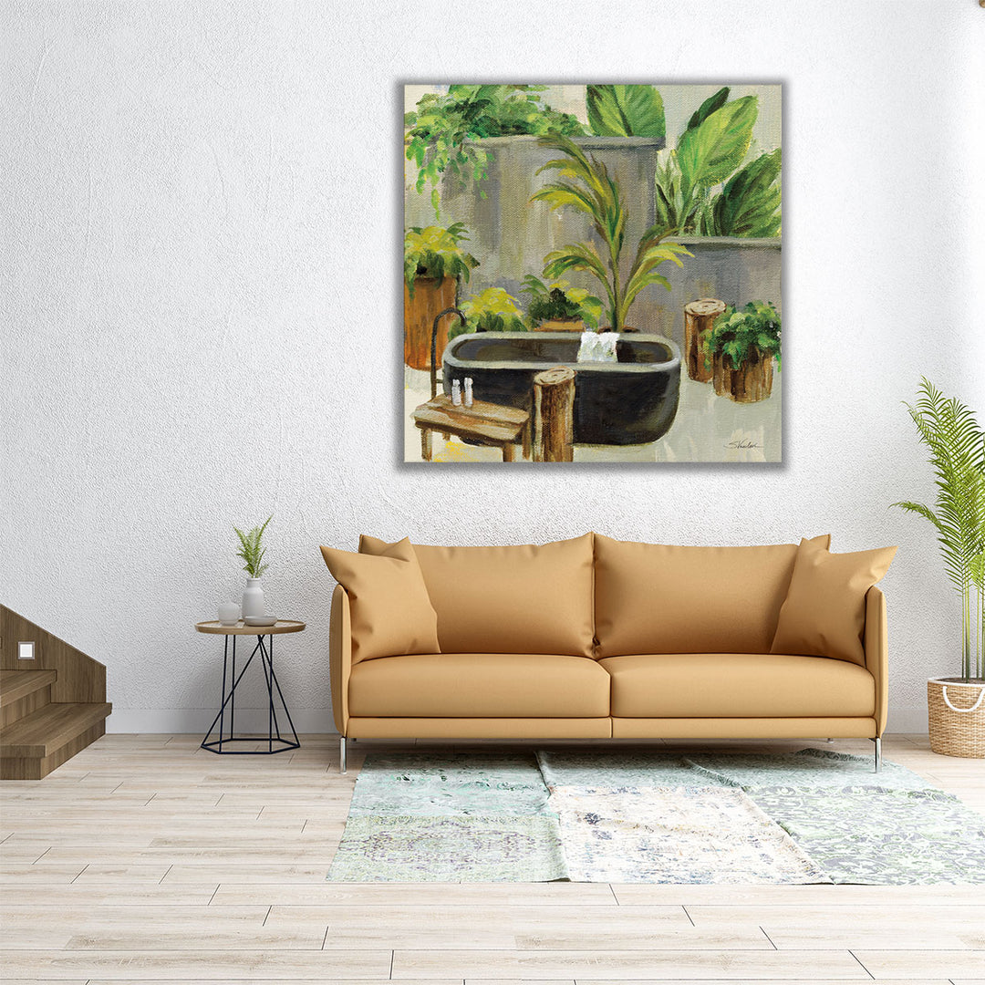 Tropical Bath I - Canvas Print Wall Art