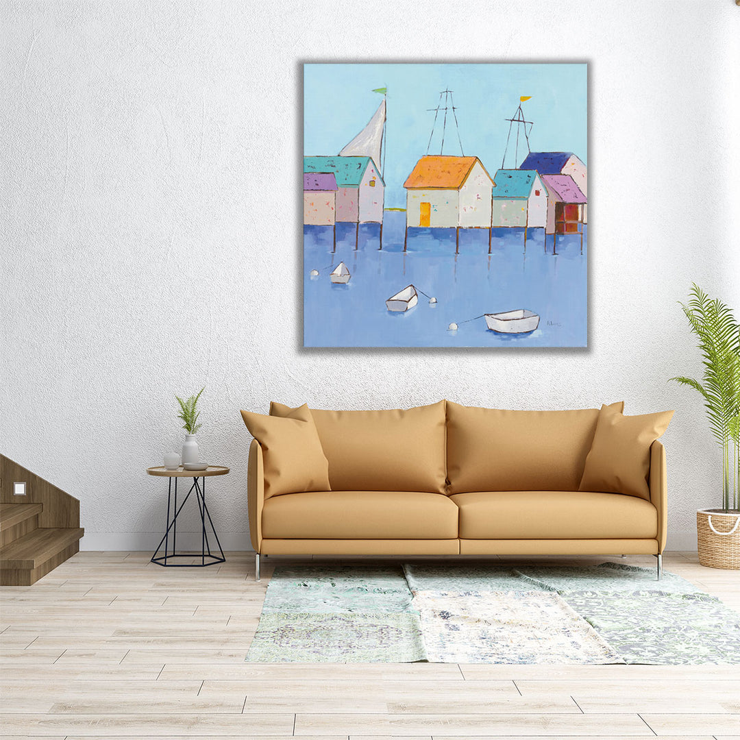 Boat House Row - Canvas Print Wall Art