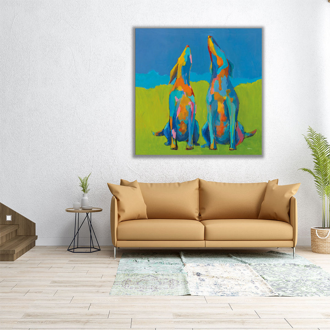 Howling Hounds - Canvas Print Wall Art