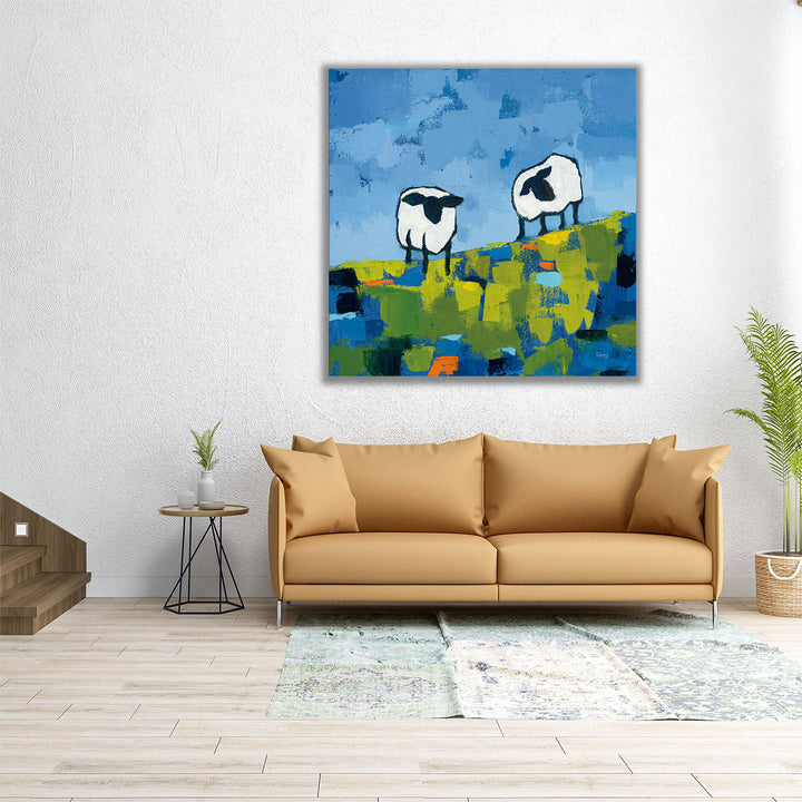 Two Sheep - Canvas Print Wall Art