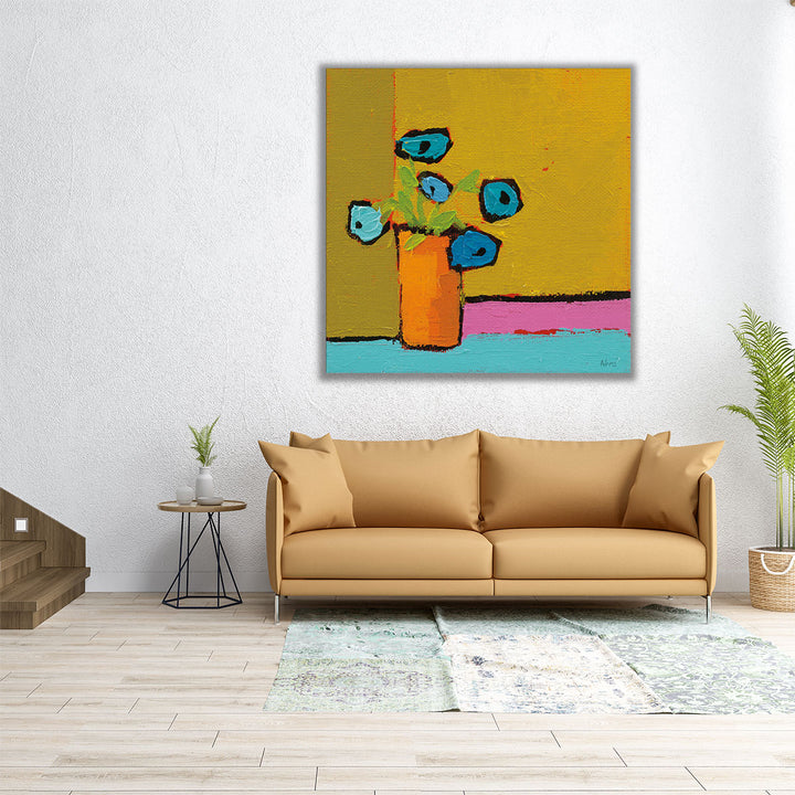 Orange Vase - Canvas Print Wall Art