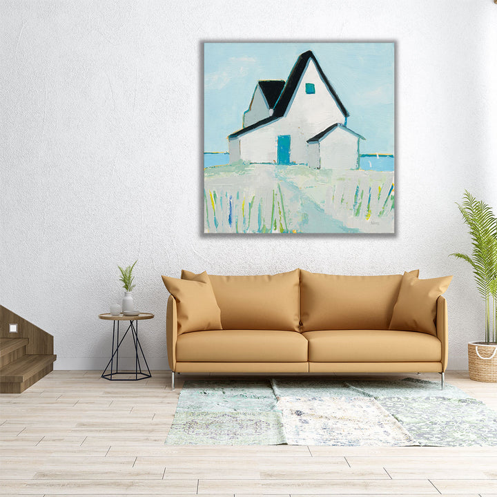 Cottage by the Sea - Canvas Print Wall Art