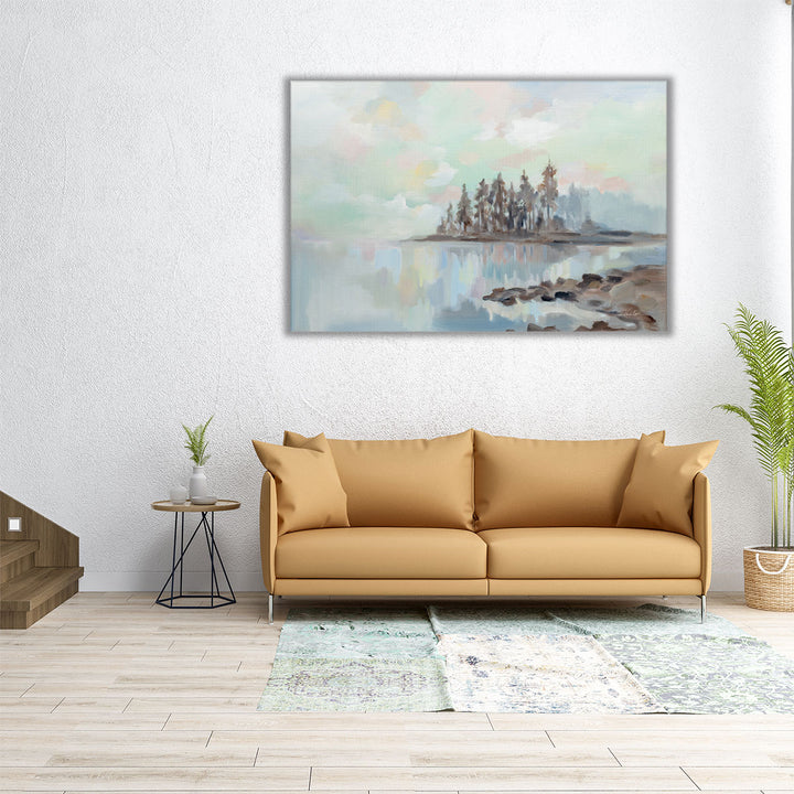 Foggy Lake - Canvas Print Wall Art