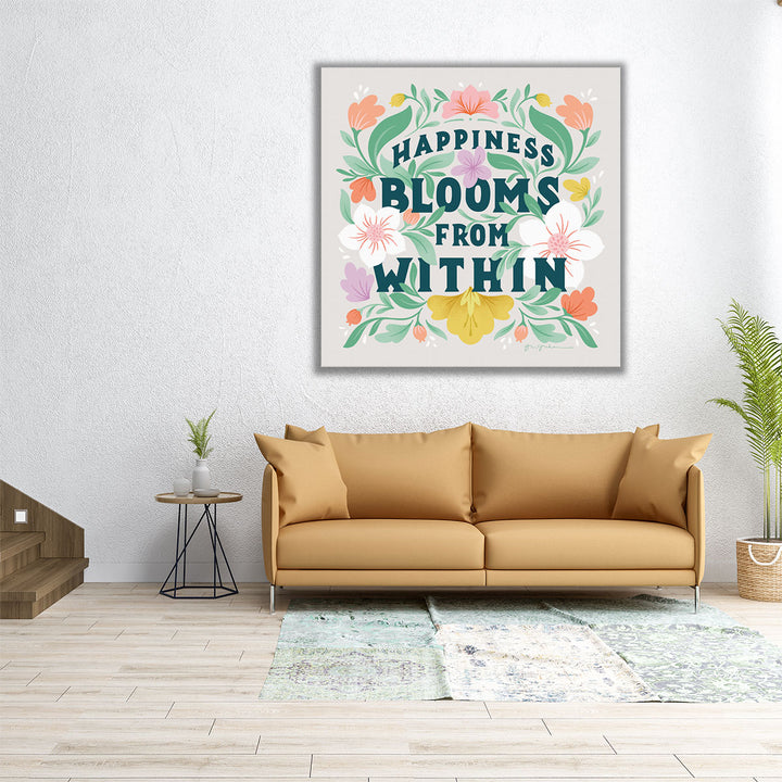 Happiness Blooms II - Canvas Print Wall Art