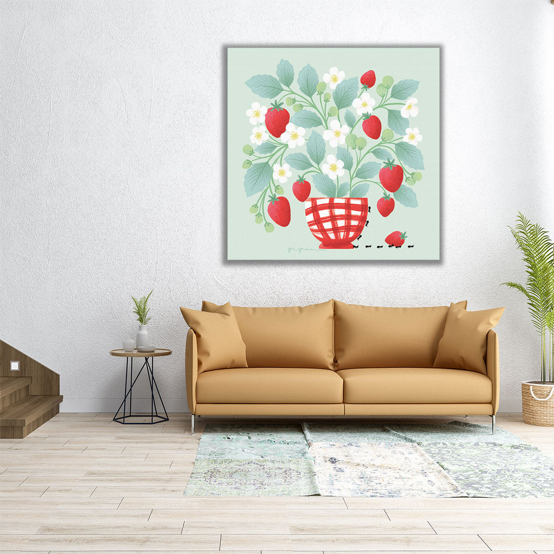 Strawberry Patch - Canvas Print Wall Art