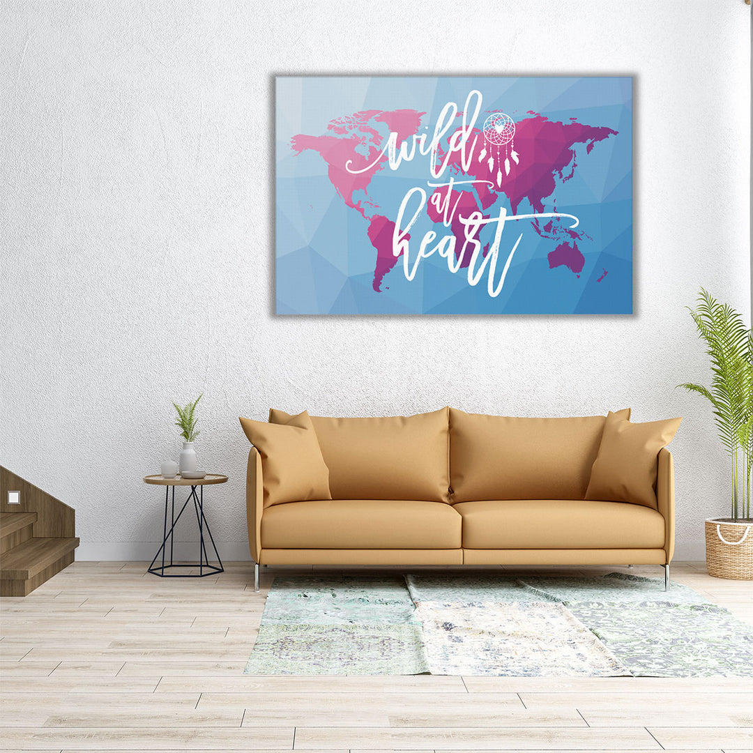 Geo Map Boho I - Canvas Print Wall Art