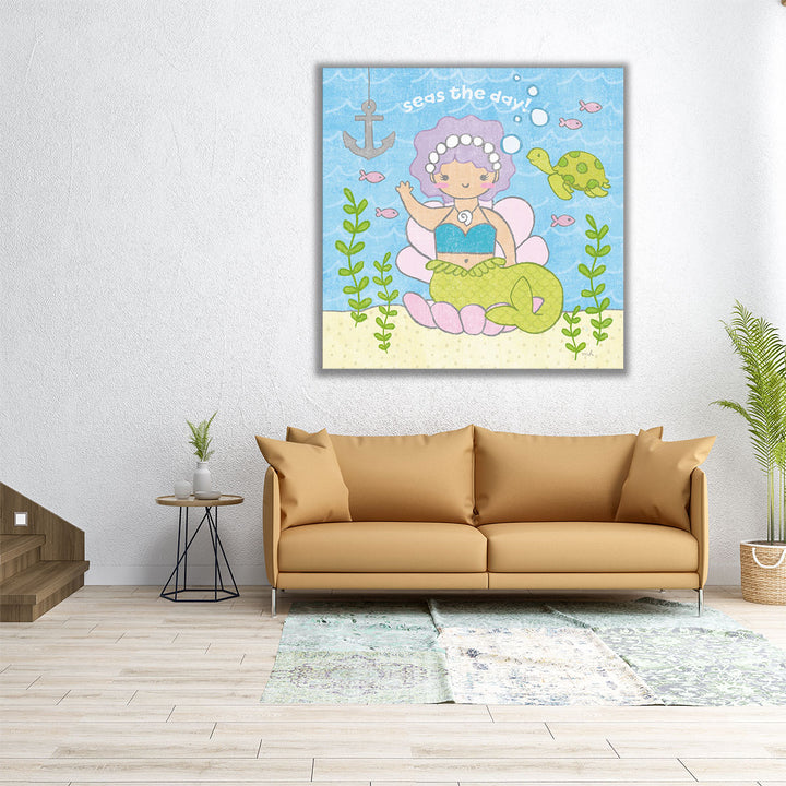 Magical Mermaid III - Canvas Print Wall Art